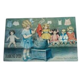 A Busy Day In Dollville Tin Advertising Replica 1994 of 1911 Orig Cottage Retro